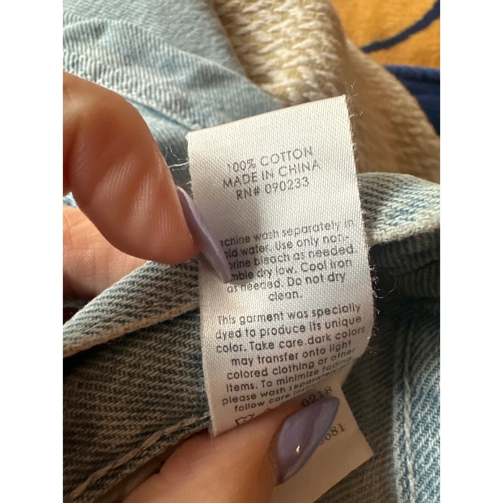 PacSun | NWT Eco High Waisted Light Blue Wash Straight Leg Denim V-Dip Jeans, 27 - Picture 5 of 9